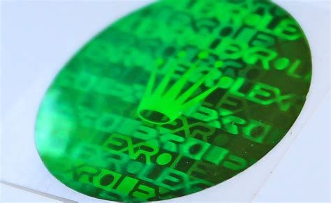 identification rolex green sticker fake|green hologram sticker on caseback.